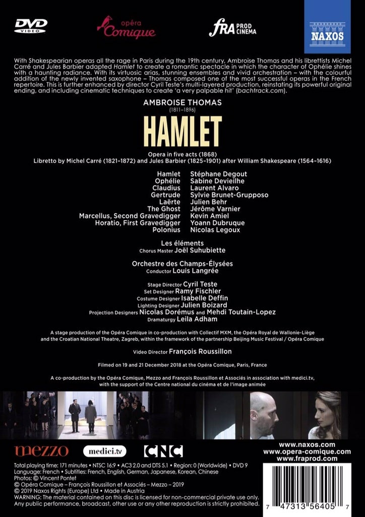 오페라 영상] 햄릿(2018 파리 오페라 코미크) : 네이버 블로그