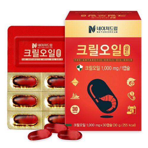 네이처드림 크릴오일 골드 1000mg, 30개입, 1개 구매정보