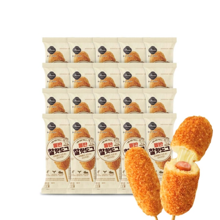  [신세계TV쇼핑](행사)신세계푸드 올반 모짜렐라 찰핫도그80g X 20봉, 80g 추천해요