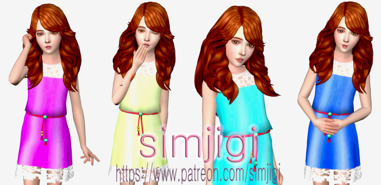  심즈4 (sims4) 어린이 여름 의상
