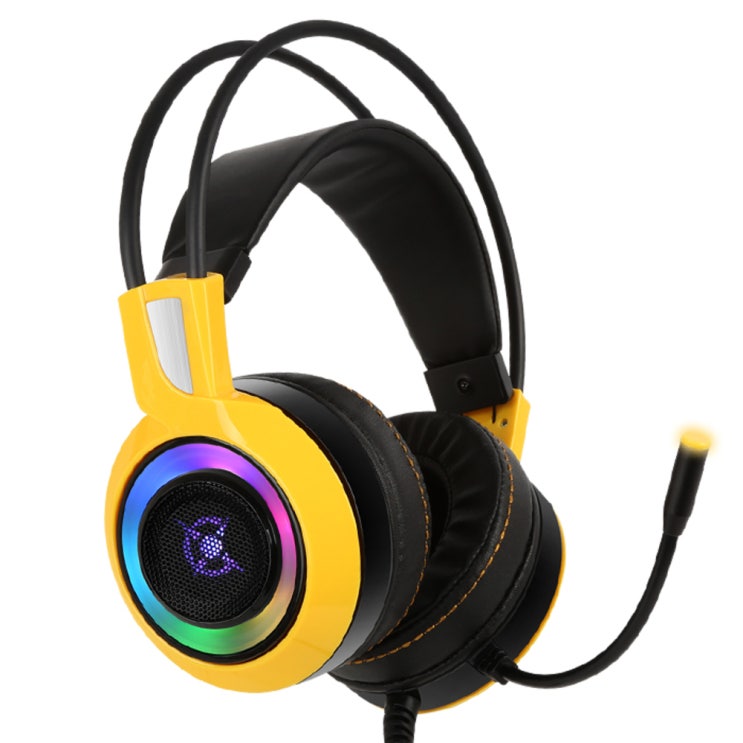  <핫딜><핫딜>가성비가 좋은 COX 가상 7.1 진동 RGB LED 게이밍 헤드셋, COX CH50, 옐로우 들여가세요~~