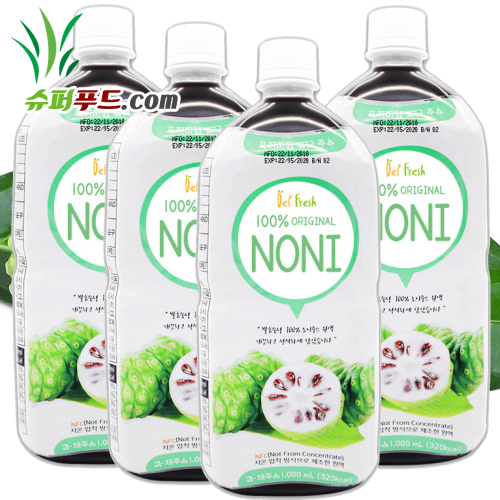 슈퍼푸드.com 물 한방울 섞이지 않은 노니 원액 100% NFC오리지날 항산화 노니주스 원액주스 노니즙 폴리페놀 풍부, 4개, 1000ml 추천해요 슈퍼푸드.com 물 한방울 섞이지 않은 노니 원액 100% NFC오리지날 항산화 노니주스 원액주스 노니즙 폴리페놀 풍부, 4개, 1000ml 추천해요