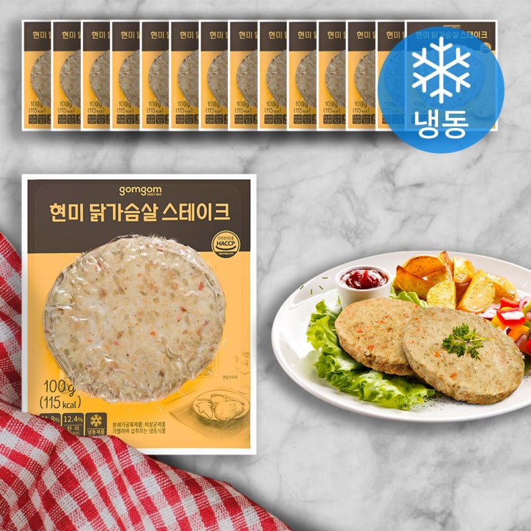 곰곰 현미 닭가슴살, 100g, 15개 곰곰 현미 닭가슴살, 100g, 15개