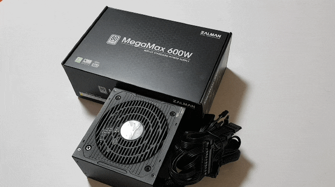  잘만 MegaMax 600W 80PLUS STANDARD 솔직 후기 (파워, Power, 고출력, Zalman, 600w, 오버클럭, 파워서플라이, 잘만테크, 뻥파워 구별)