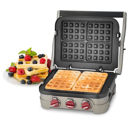   Kitchen Maestro Griddler Waffle Plates for Cuisinart Griddler Nonstick Dishwashe