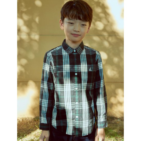  [역대급세일] BEANPOLE KIDS 빈폴키즈 블랙 타탄 체크 셔츠 BI9964U025