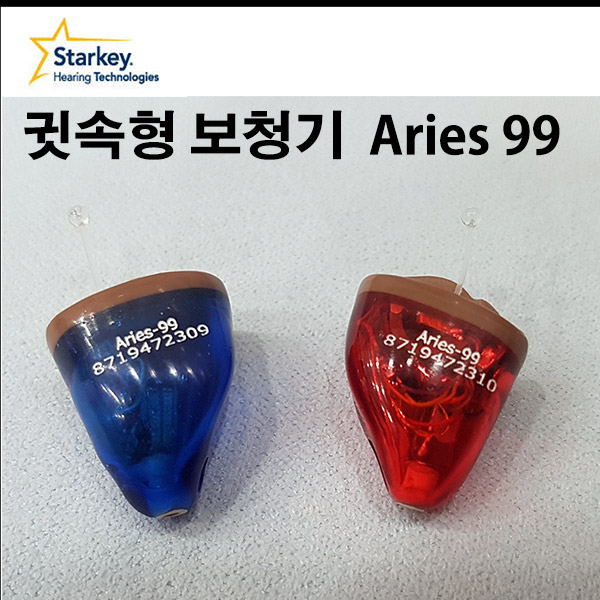 스타키보청기 귓속형 Aries 99 에리스보청기 보청기, 1개, Aries-99 오른쪽 추천해요