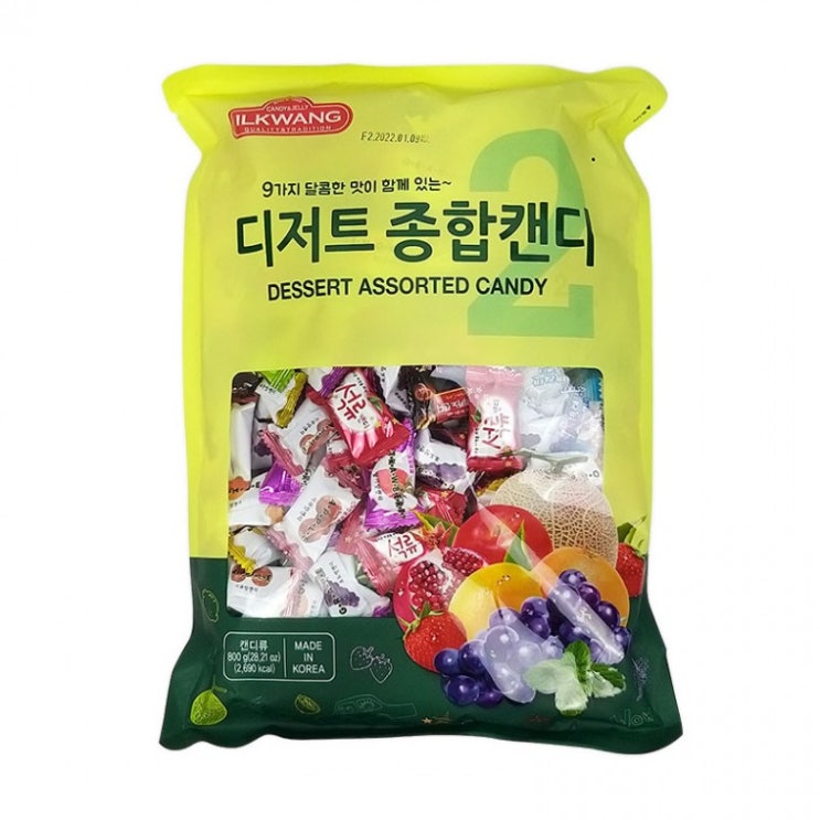  21 일광제과 디저트종합캔디 800g 사탕 캔디 젤리 디저트 단품