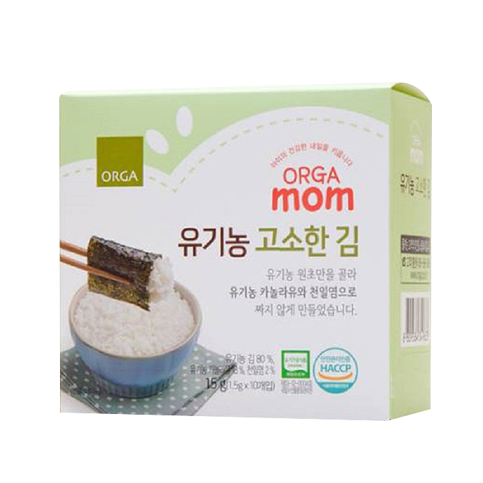 올가홀푸드 유기농 고소한 김 1.5g 6p, 10개입