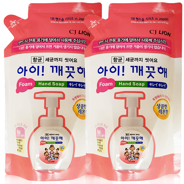 아이깨끗해 핸드워시 레몬향 리필, 200ml, 2개 아이깨끗해 핸드워시 레몬향 리필, 200ml, 2개