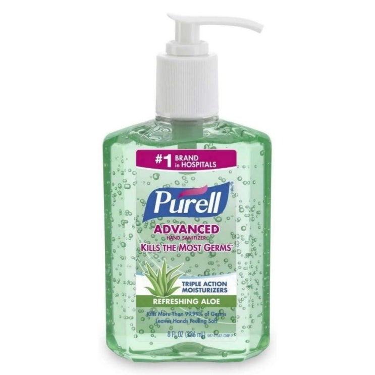 마스크, 손세정제 : 퓨렐 손소독제 손세정제 어드벤스 8oz 236ml Purell 알로에 세정제 1개 : 코로나19 예방