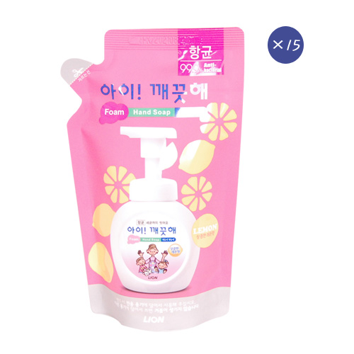  아이깨끗해 핸드워시 레몬향 리필, 200ml, 15개