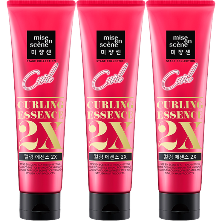   미쟝센 스테이지콜렉션 컬링 에센스 2X 150ml 111 굵은컬 볼륨컬 펌용 웨이브용 웨이브머리 아모스 헤어에센스 탱글탱글 3개