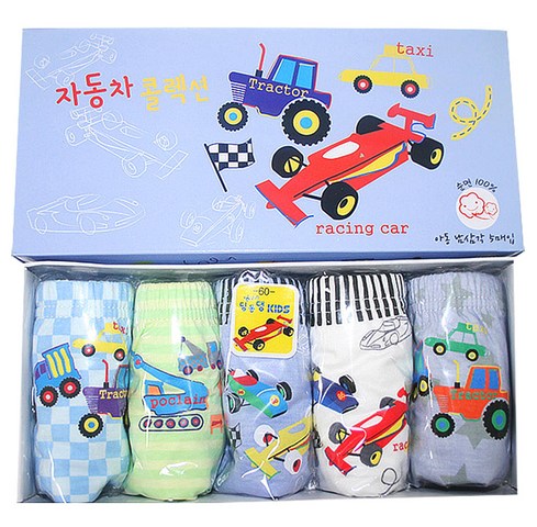 팬티 대박 좋은 아날도바시니 남아용 딩동댕 자동차 콜렉션 팬티 5p 세트 스펙