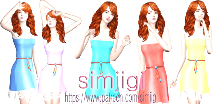 심즈4 (Sims 4) 성인 여름 드레스