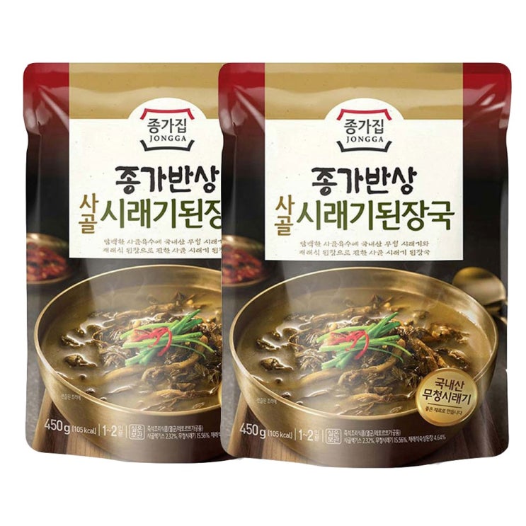  종가집 종가반상 사골 시래기된장국 450g x 2개 사골시래기된장국 2개