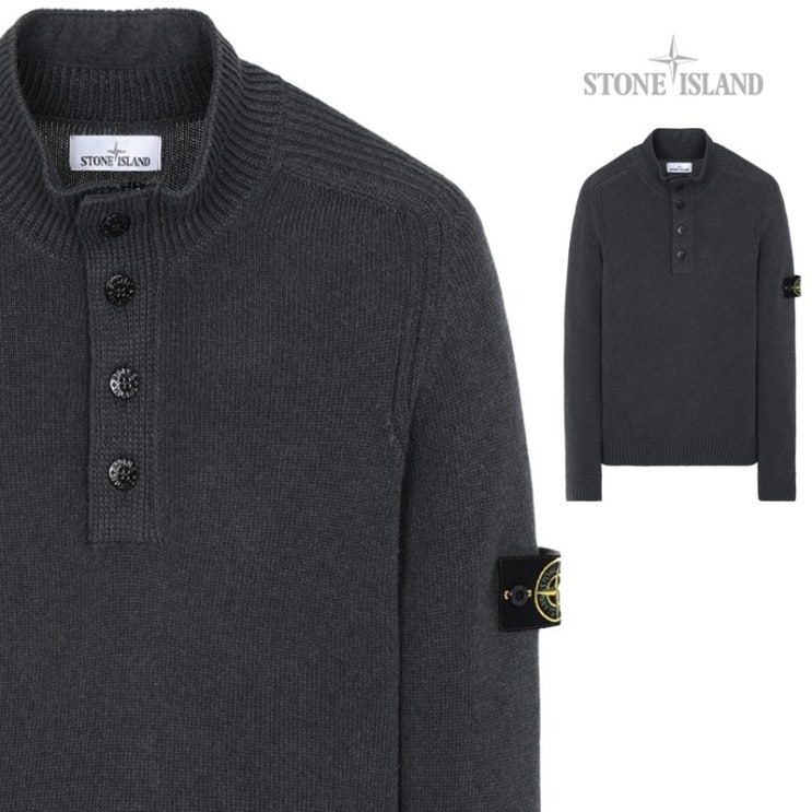 스톤아일랜드 LAMBS WOOL 하프집업 스웨터 DG 스톤아일랜드 LAMBS WOOL 하프집업 스웨터 DG