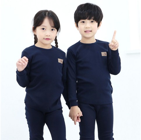  내의/실내복 아주 좋은 키즈라인 아동용 와펜 9부 20수 후라이스 내복 상하의세트 신상품 