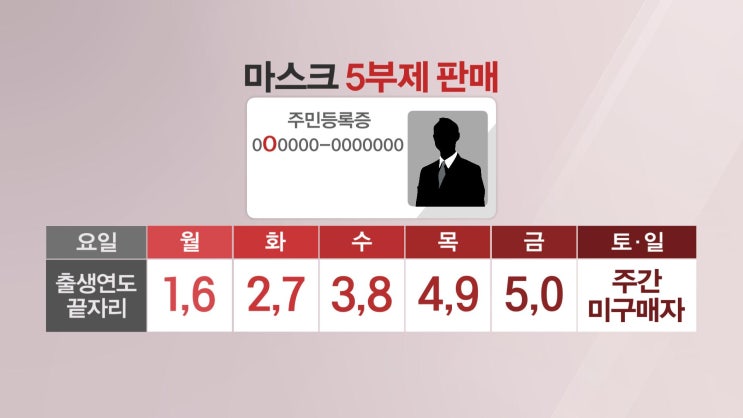  마스크 5부제?
