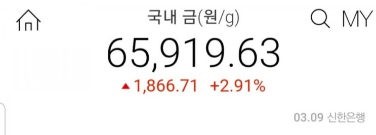  금값 / 한돈 시세 65,919원