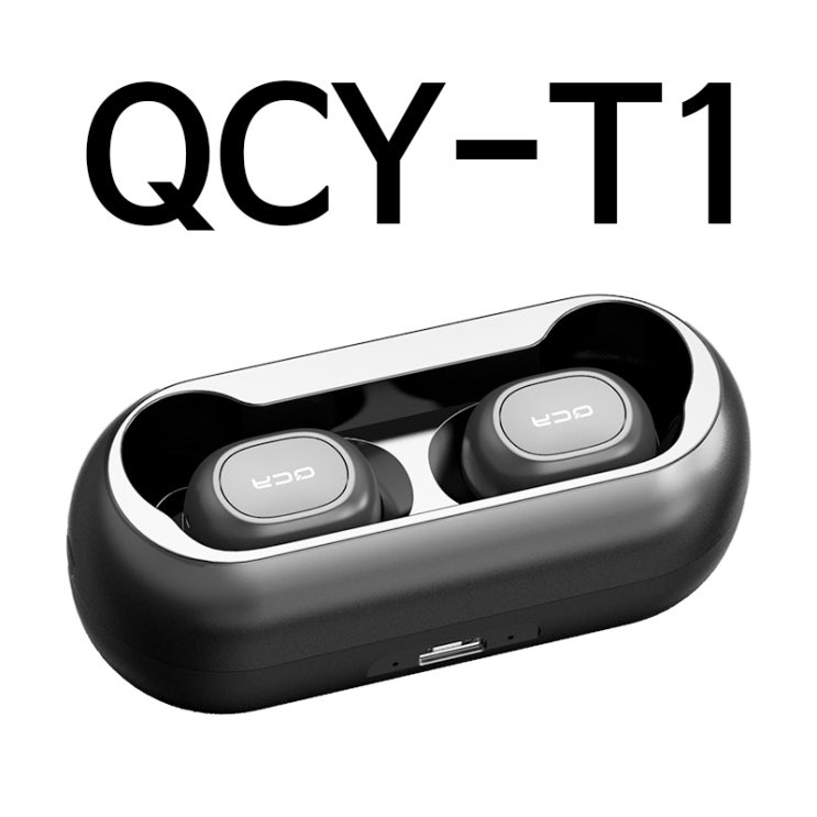 QCY T5 T3 T2S T1 대륙의실수 무선 블루투스 이어폰, 단품, 06_QCYT1블랙