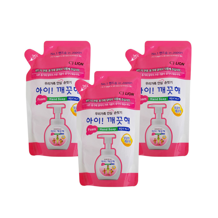 아이깨끗해 핸드워시 레몬향 리필, 200ml, 3개