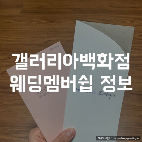  [백화점 웨딩밴드투어] 갤러리아백화점 웨딩마일리지 멤버십 적립 카드 발급 (브랜드 선택 기준, 예물&결혼반지 총정리)