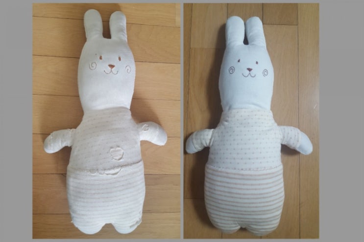  애착인형 수선( 5겹 토끼 완성)