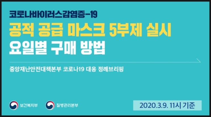  공적마스크5부제 구매방법 휴일지킴이약국