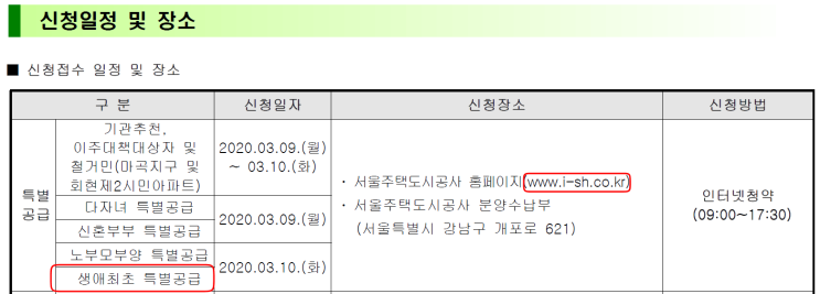  마곡9단지 생애최초 특별공급 청약기준 및 꿀팁