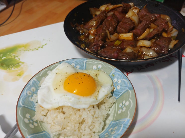  소고기 부채살 부위 찹스테이크 만들기(초간단 소스!)