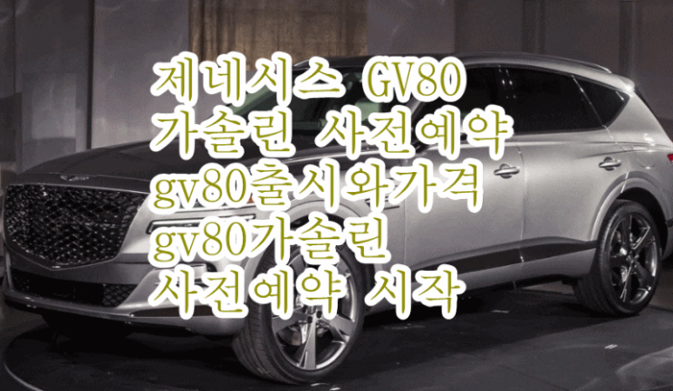 제네시스 gv80 가솔린 출시 gv80 사전예약