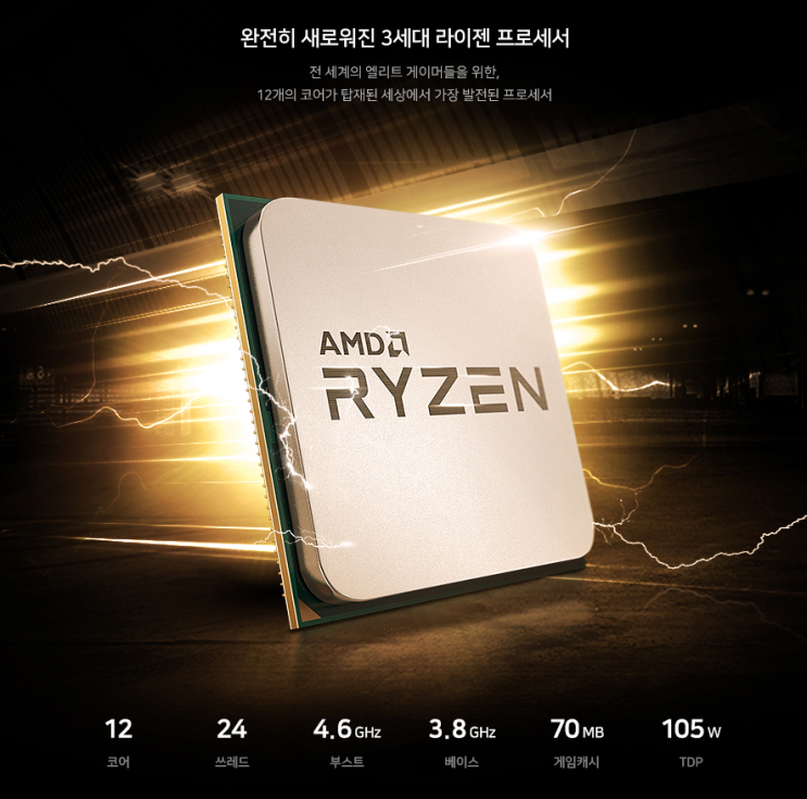  동영상편집과 유튜브 방송 및 그래픽작업을 위한 최고의 사양 AMD 라이젠 9 (마티스) 3900X 컴퓨터조립 및 사용후기