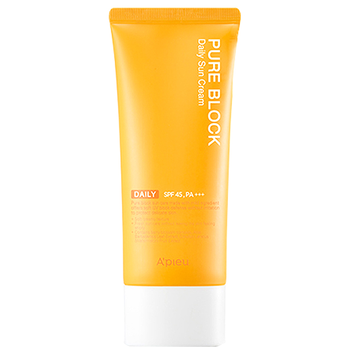  [리뷰소개] 어퓨 퓨어 블록 내추럴 데일리 선크림 대용량 SPF45 PA 100ml 1개