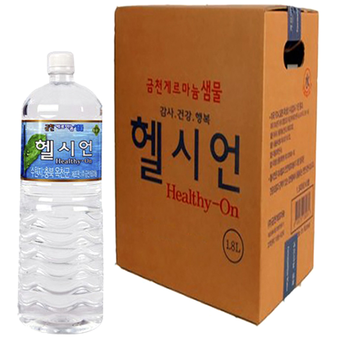  헬시언 금천게르마늄 샘물 생수, 1.8L, 6개입