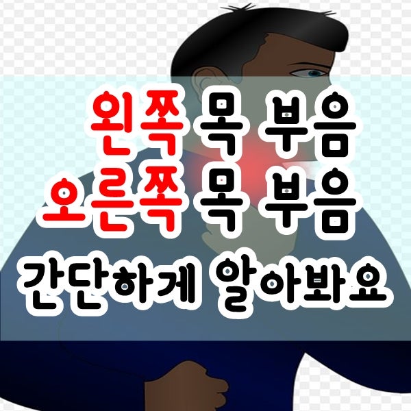 왼쪽 목 부음, 오른쪽 목 부음 증상과 원인에 대해서 알아봐요