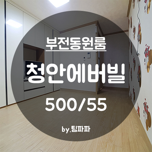 [부산 서면/부전동] 서면NC백화점 풀옵션 넓은 원룸 청안에버빌 월세