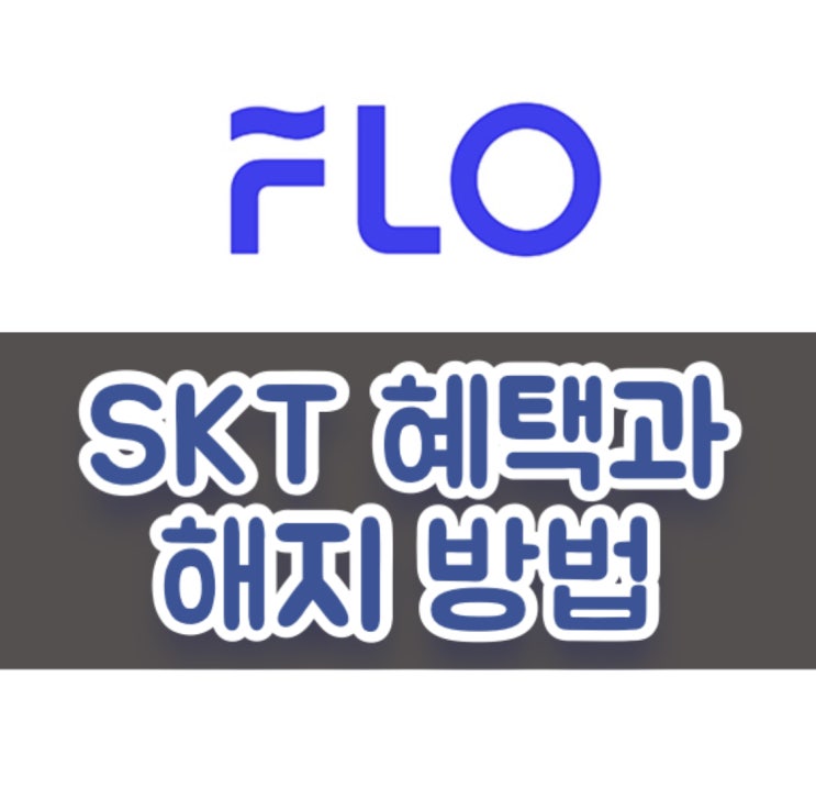  FLO 플로 SKT 혜택 총정리 (이용권 해지 방법까지)