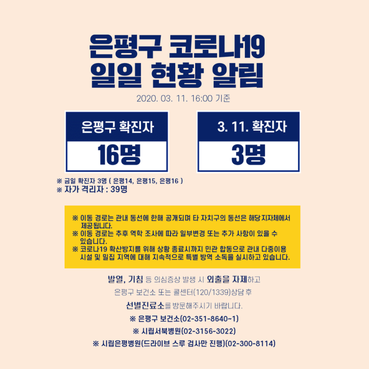 서울 은평구 14,15,16번 대조동, 역촌동, 응암동 코로나19 확진자 발생, 확진자 이동동선 및 이동경로 은평구청 홈페이지 발표, 은평구 확진자 서대문구 이동동선 발표