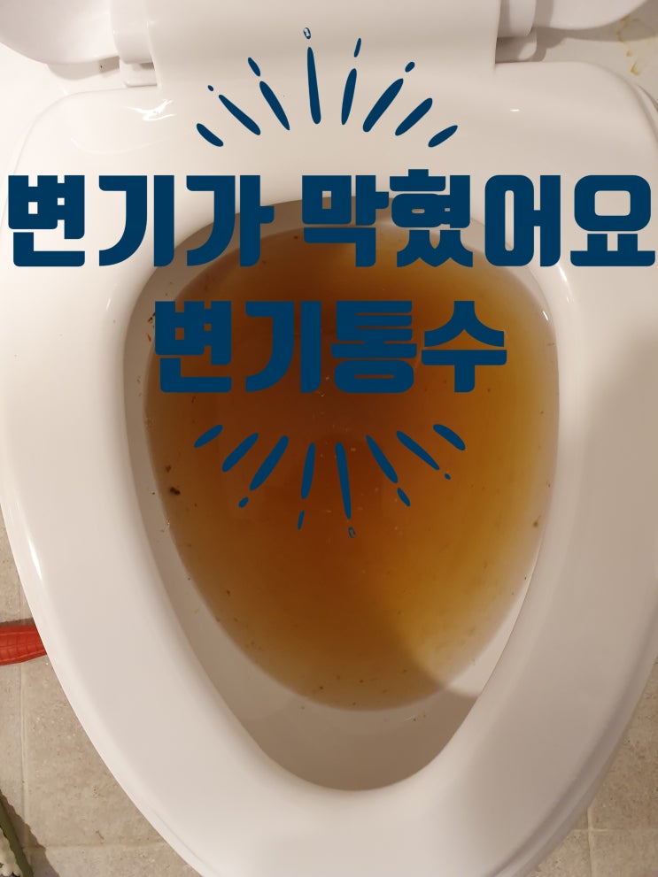  변기물이 내려가지 않아요, 변기뚫기