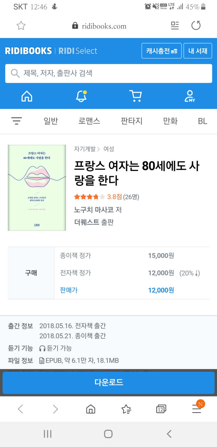  [독후감] 프랑스 여자는 80세에도 사랑을 한다.