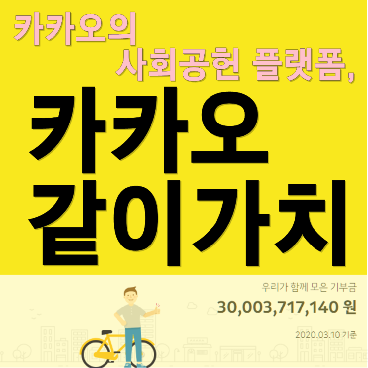  카카오톡 같이가치 응원만 해도 기부 가능