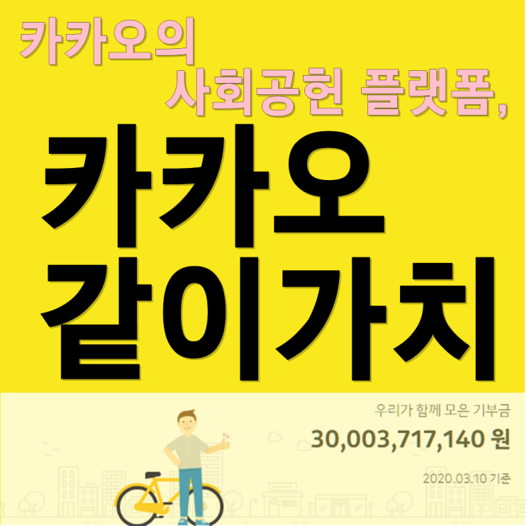 카카오톡 같이가치 응원만 해도 기부 가능