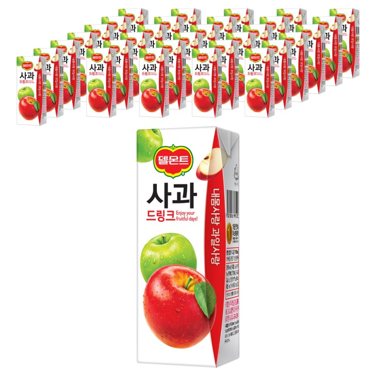 (로켓배송)델몬트 드링크 사과, 200ml, 32개 추천해요 (로켓배송)델몬트 드링크 사과, 200ml, 32개 추천해요