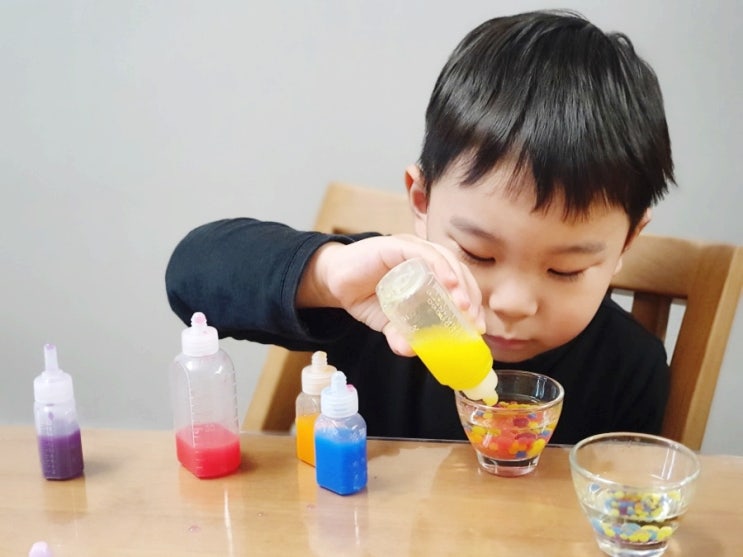  유아물감놀이 5세 아이랑 집에서 놀기
