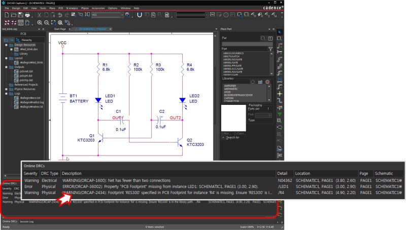 OrCAD Capture 사용법: 08.설계 규칙 검사하기 DRC : 네이버 블로그