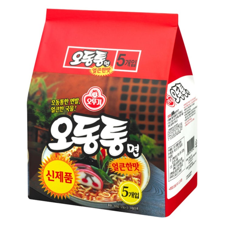  오뚜기 오동통면 얼큰한맛 120g 5개