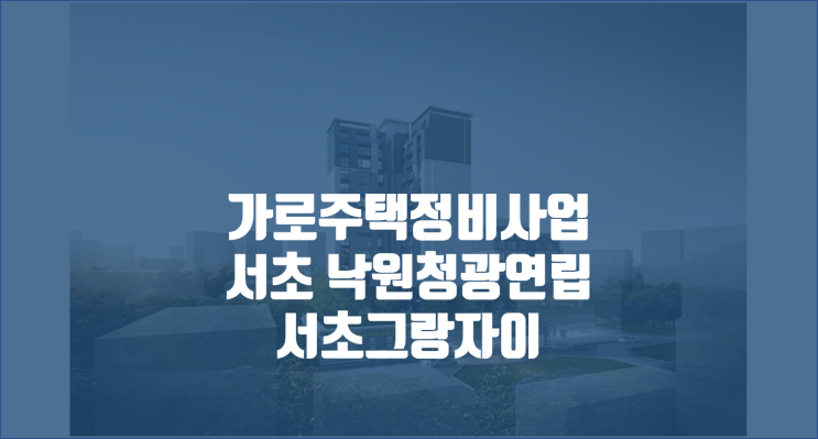  서초 낙원청광연립 임장기 / 서울 가로주택정비사업지 순례 / 서그자를 바라보며, 꿈은 야무지게