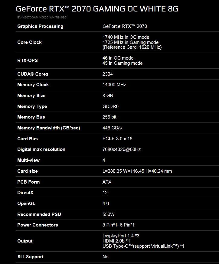 뛰어난 성능에 순백의 감성까지!! 기가바이트 지포스 RTX 2070 Gaming OC D6 8GB 화이트 리뷰 : 네이버 블로그