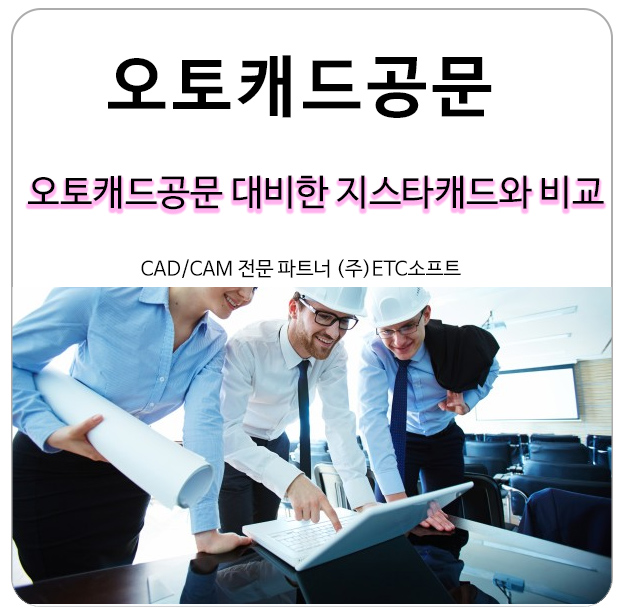  오토캐드공문 대비한 지스타캐드 메뉴 및 UI, 메모리 비교